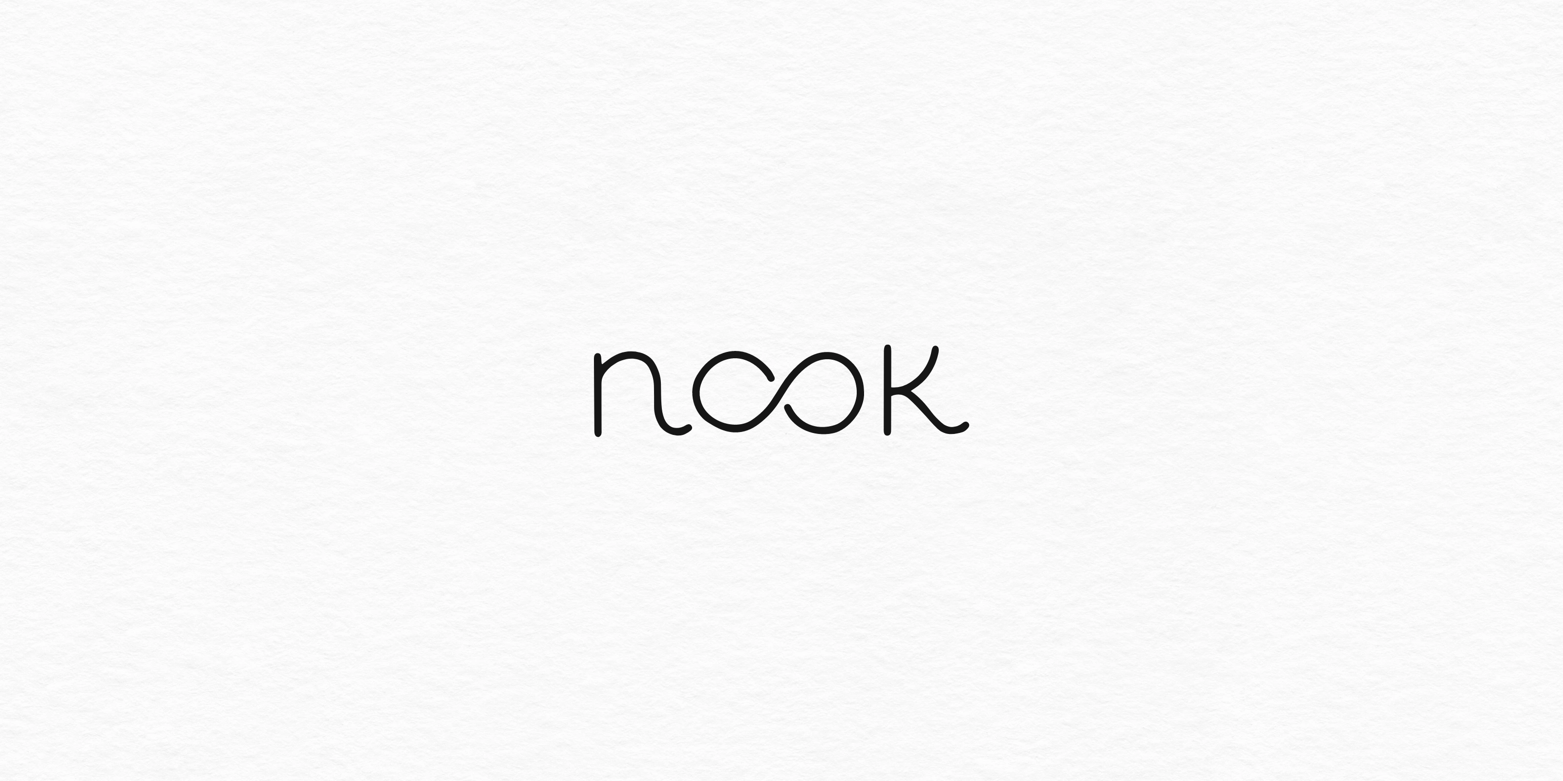 Nook logo design - minimalist brand mark with architectural influence